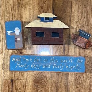 Noah’s ark decorations for baby’s room.